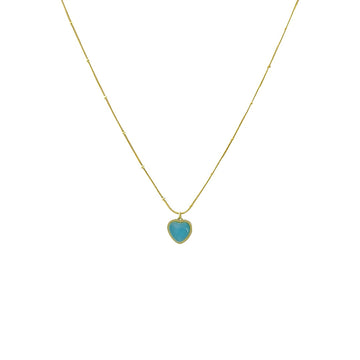 Blue Crush Heart Necklace