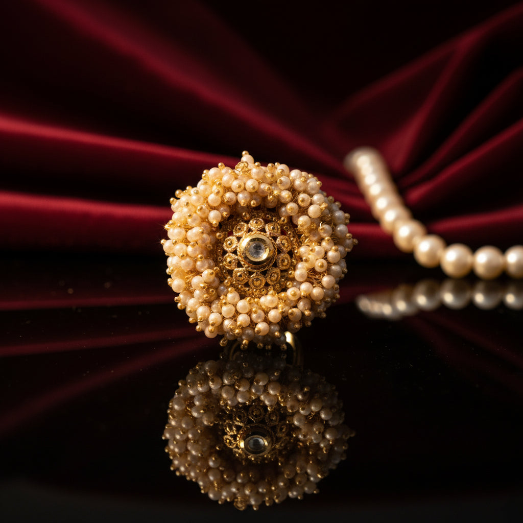 Vaidehi Pearl Cluster Ring