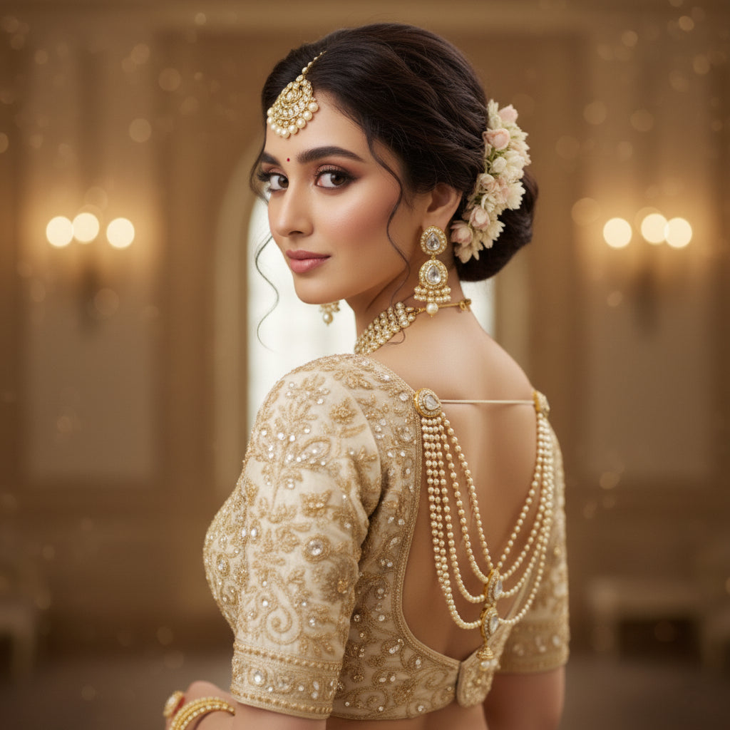 Heritage Pearl Drapes – Blouse Back Chain