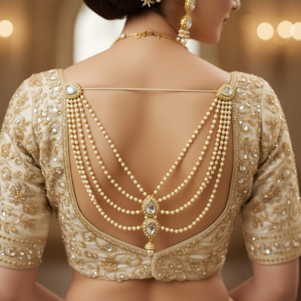 Heritage Pearl Drapes – Blouse Back Chain