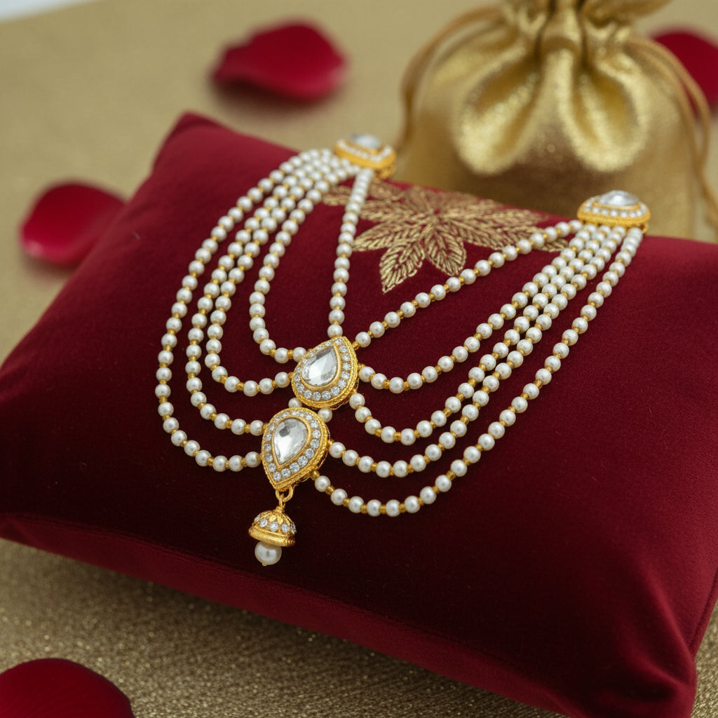 Heritage Pearl Drapes – Blouse Back Chain