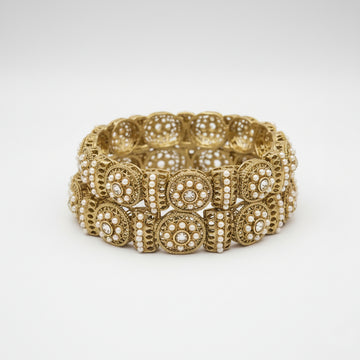 Aaradhya Antique Pearl Alloy Bangles