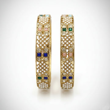 Navratna Ridhima Pearl Alloy Bangles