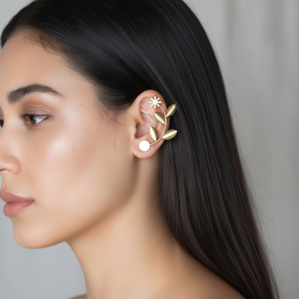 Ziya Leaf Trail Ear Cuff