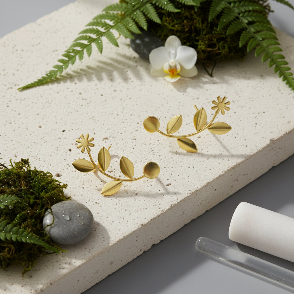 Ziya Leaf Trail Ear Cuff