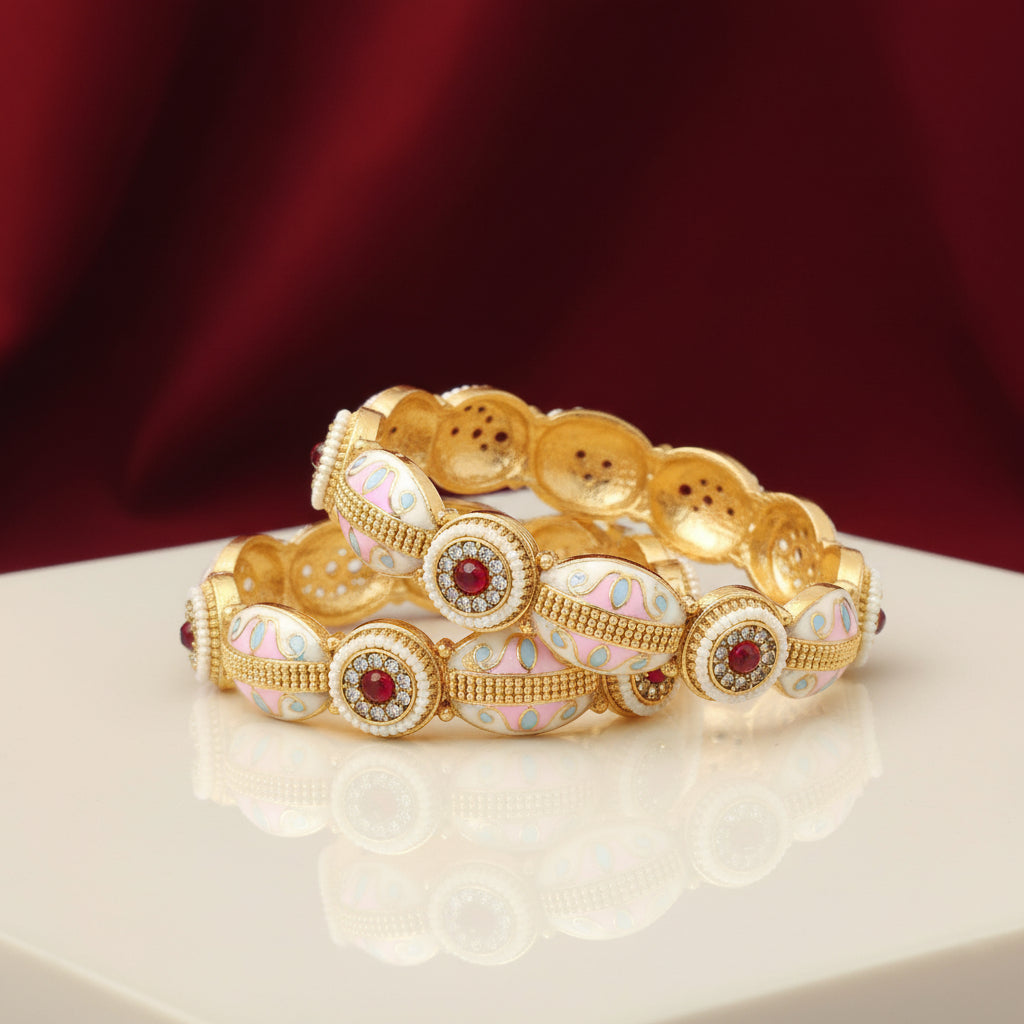 Rajkumari Enamel Brass Bangles