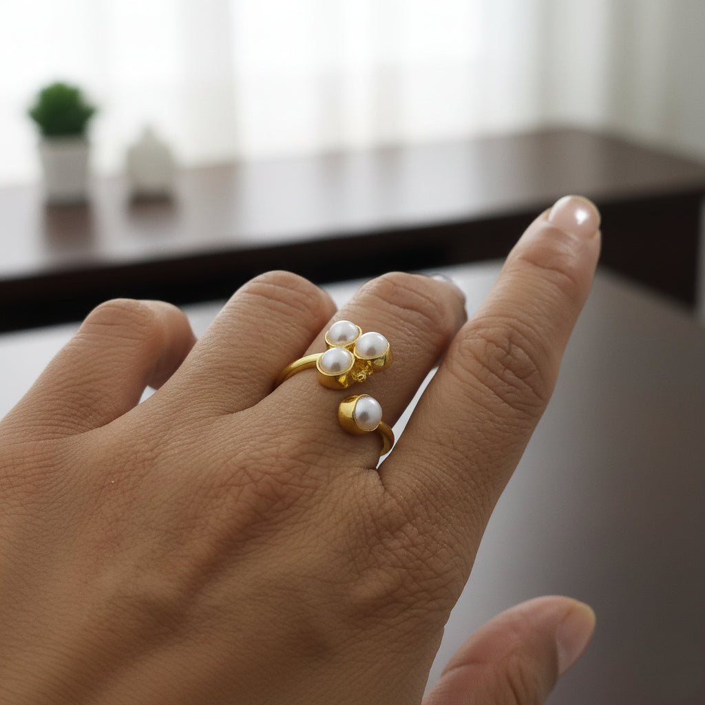 Lustre Bloom Pearl Ring