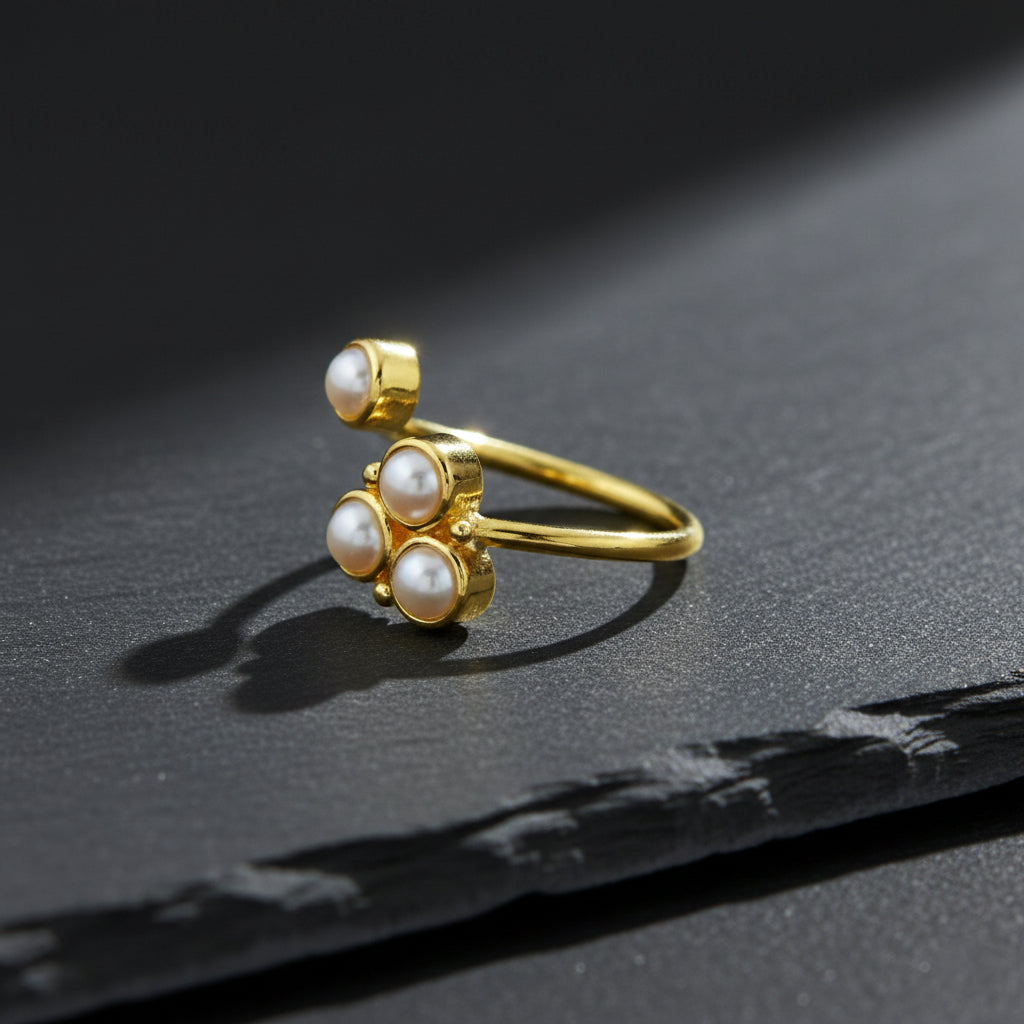 Lustre Bloom Pearl Ring