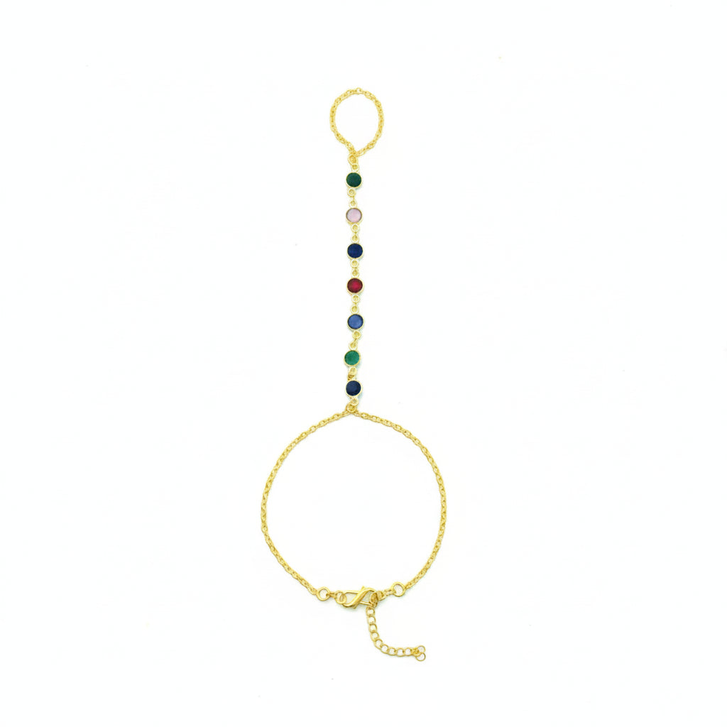 Aurora Glow Glass-Stone Hand Chain/ Anklet