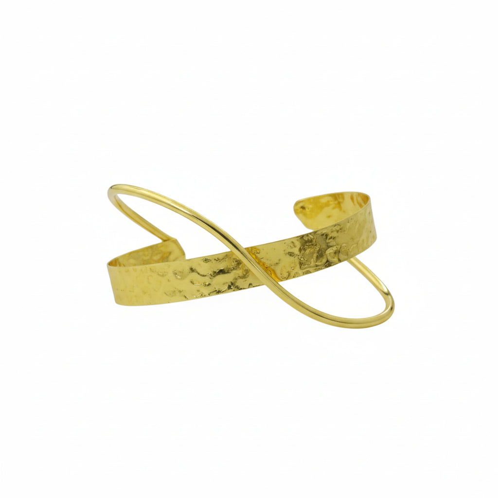 Aurora Twist Hammered Cuff