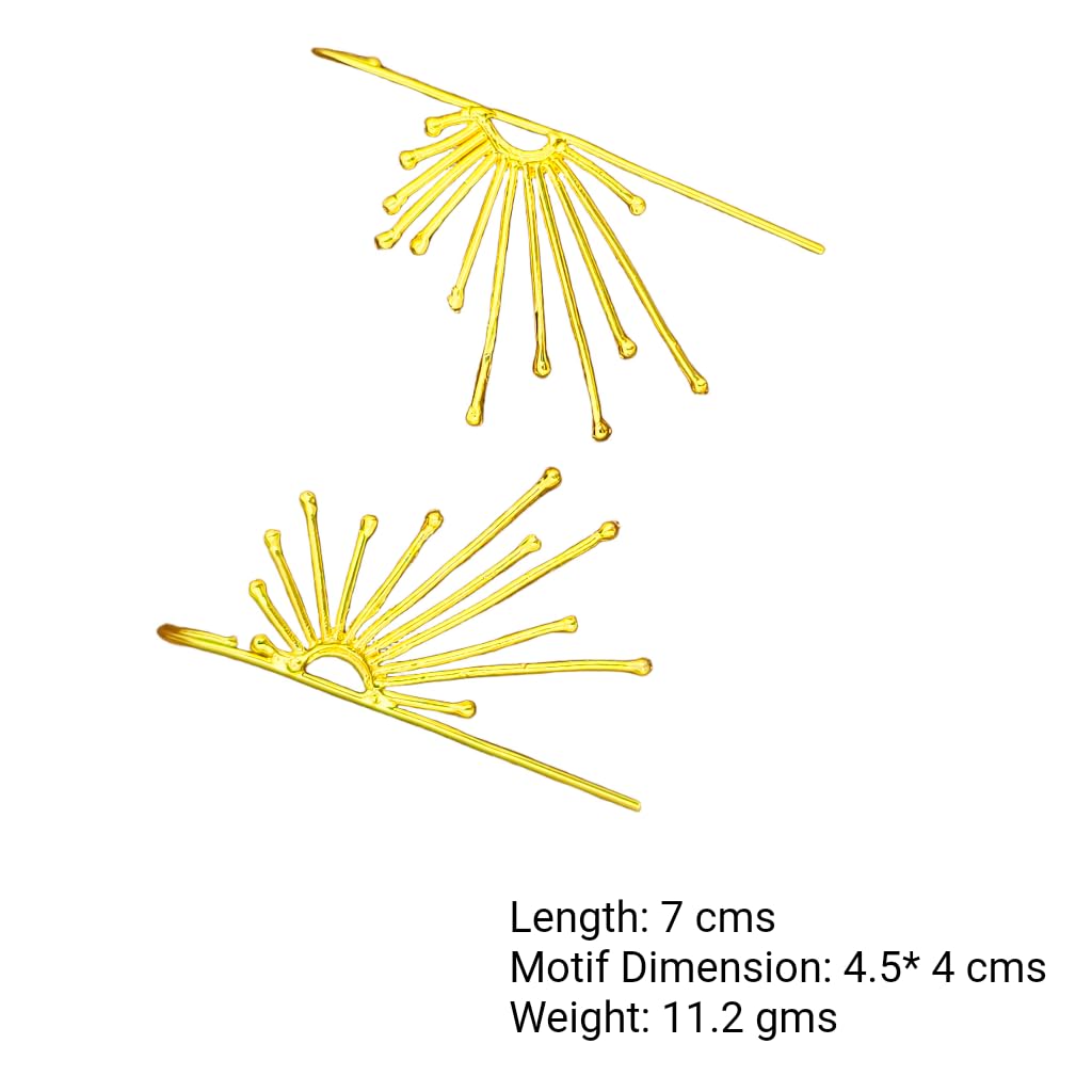 Surya Spire – Radiant Fan Needle Earcuffs