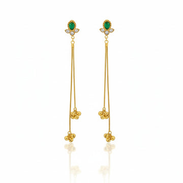 Emerald Bloom Kashmiri Earrings