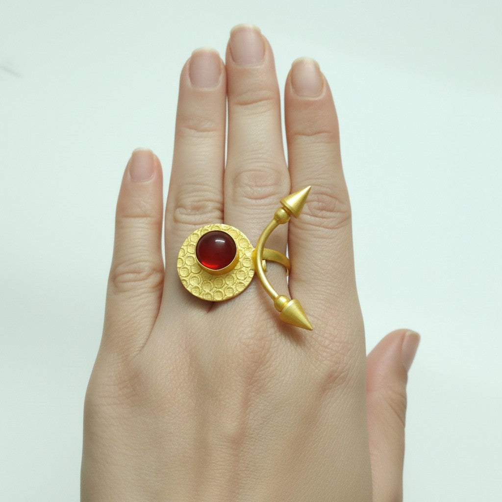 Dual Statement Ring (Glass Stone)