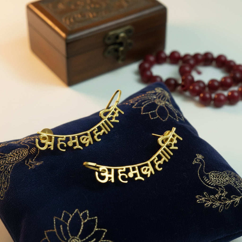 Akshara Script Statement Ear Cuff