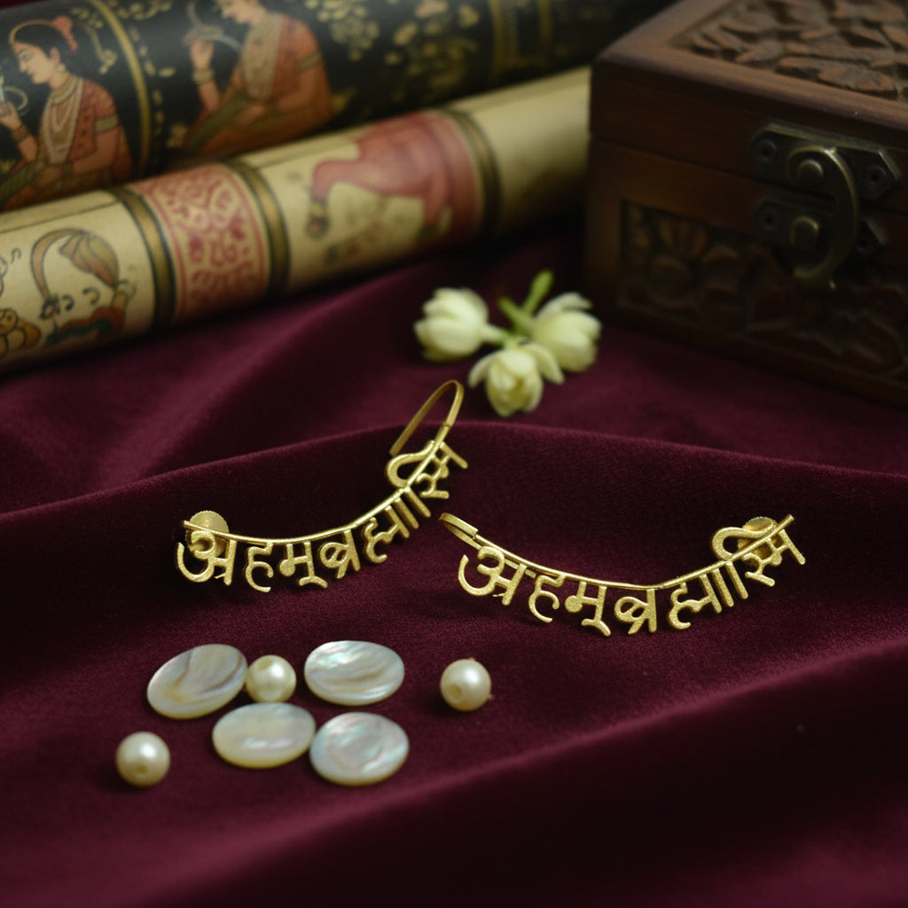 Akshara Script Statement Ear Cuff