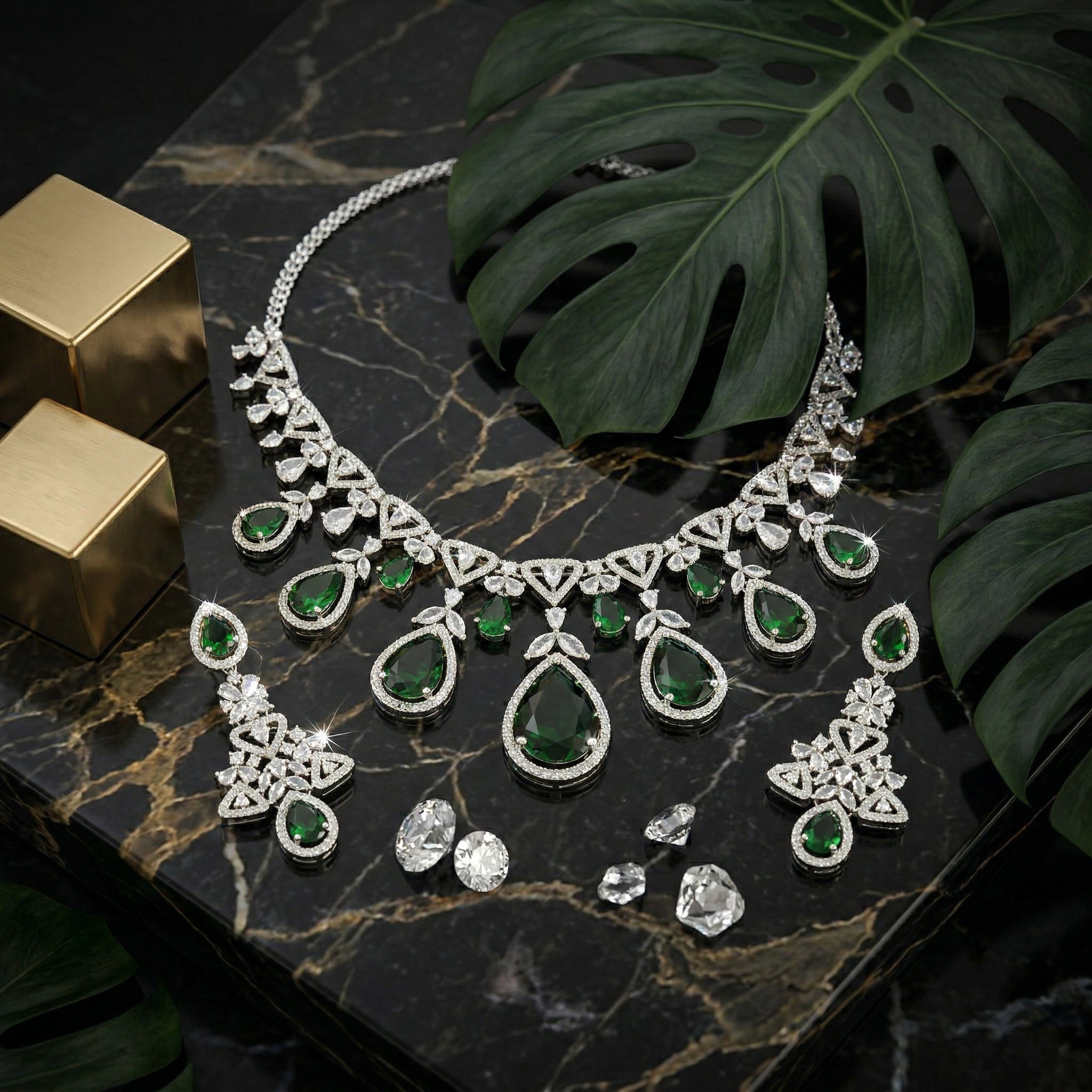 Majestic Vine Drop Necklace Set