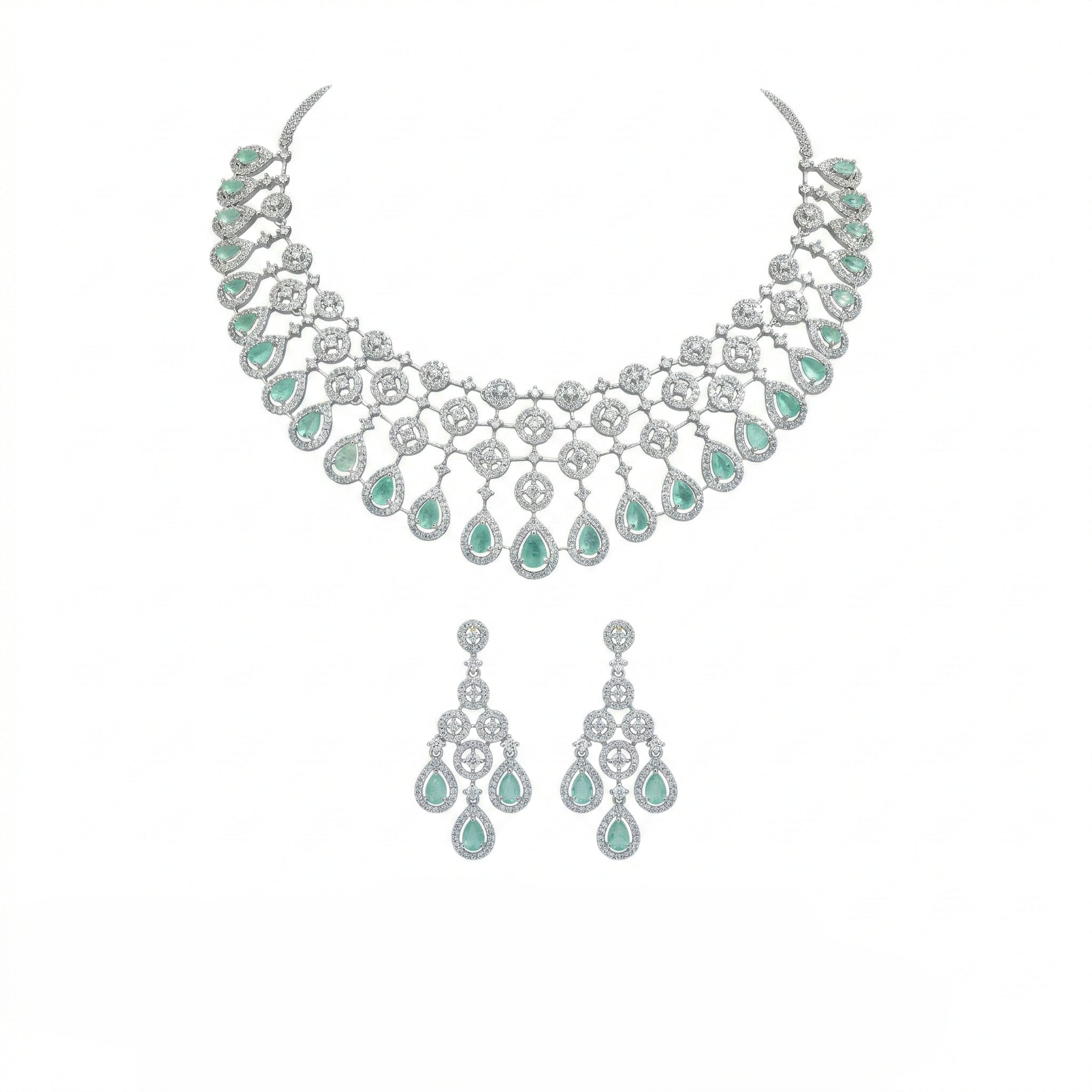 Celestial Lattice Grand Necklace Set