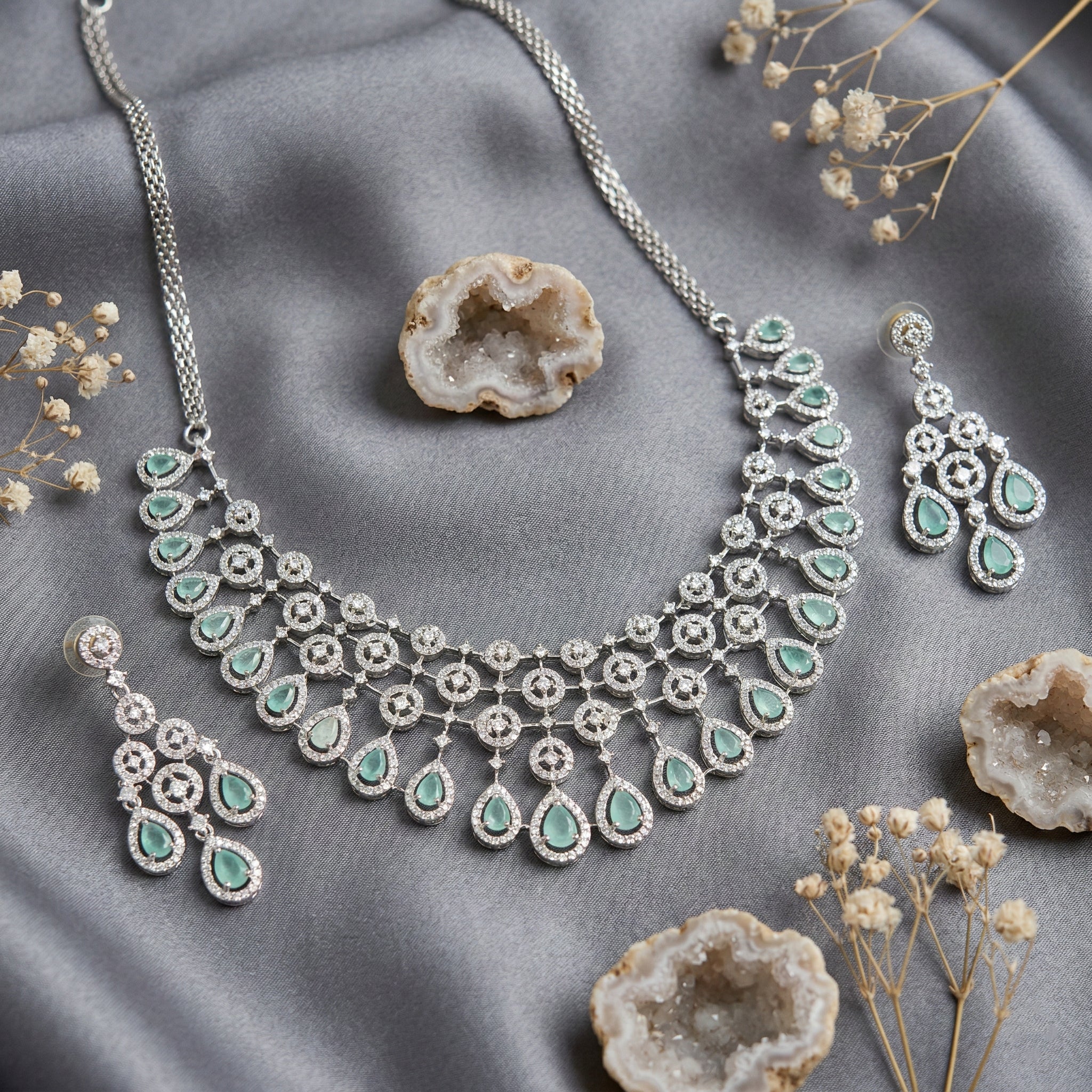 Celestial Lattice Grand Necklace Set