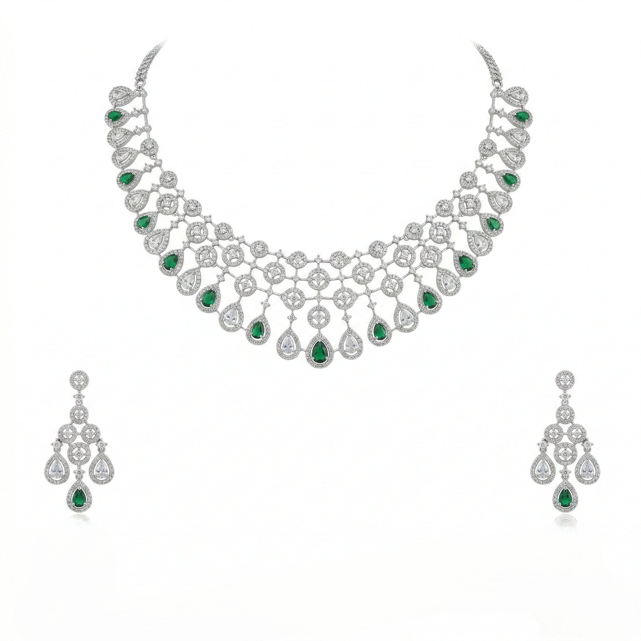 Celestial Lattice Grand Necklace Set