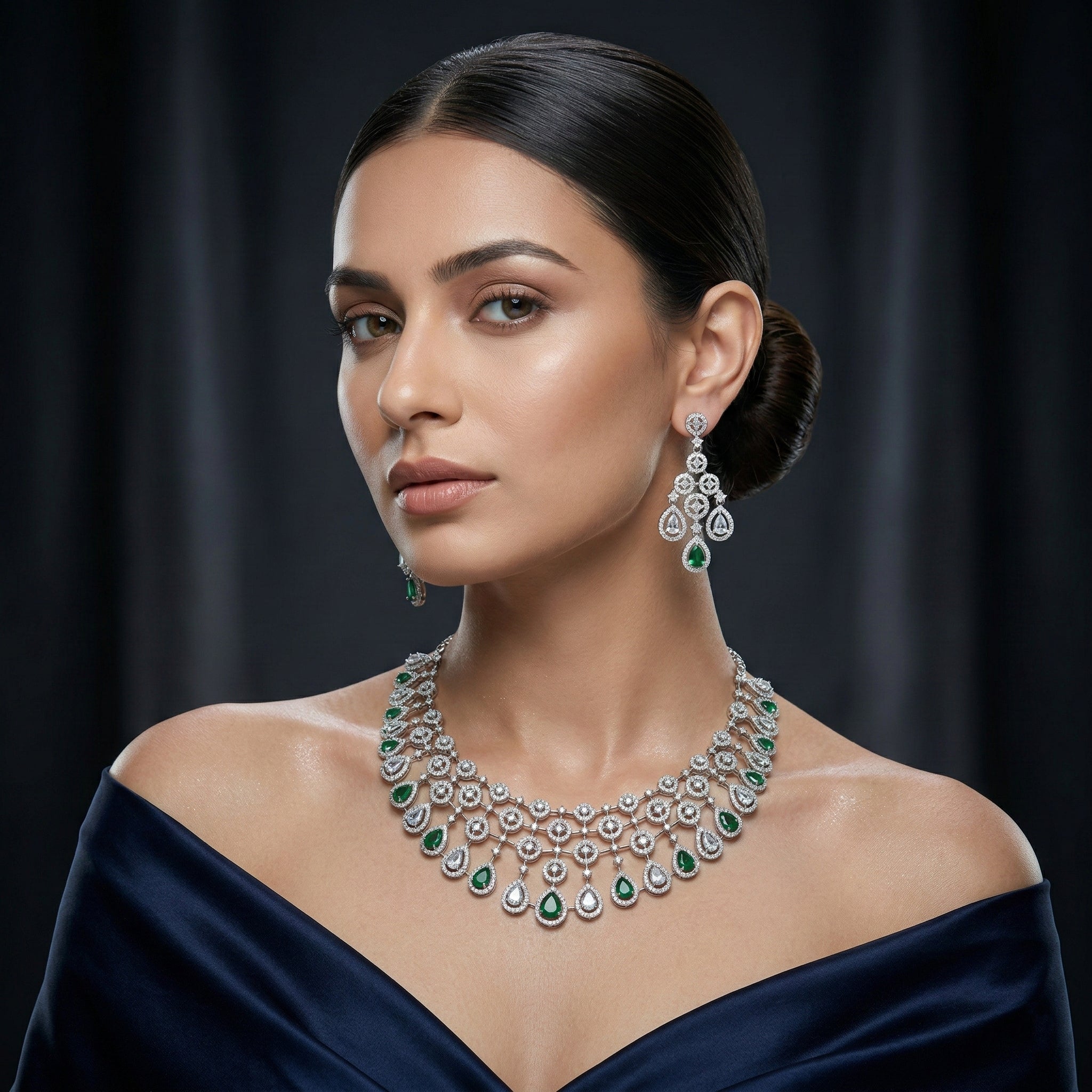 Celestial Lattice Grand Necklace Set