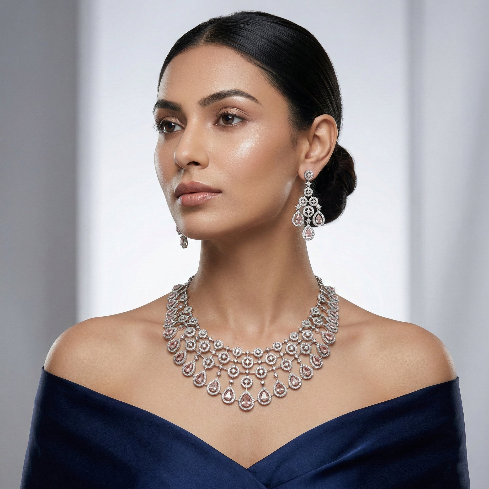 Celestial Lattice Grand Necklace Set