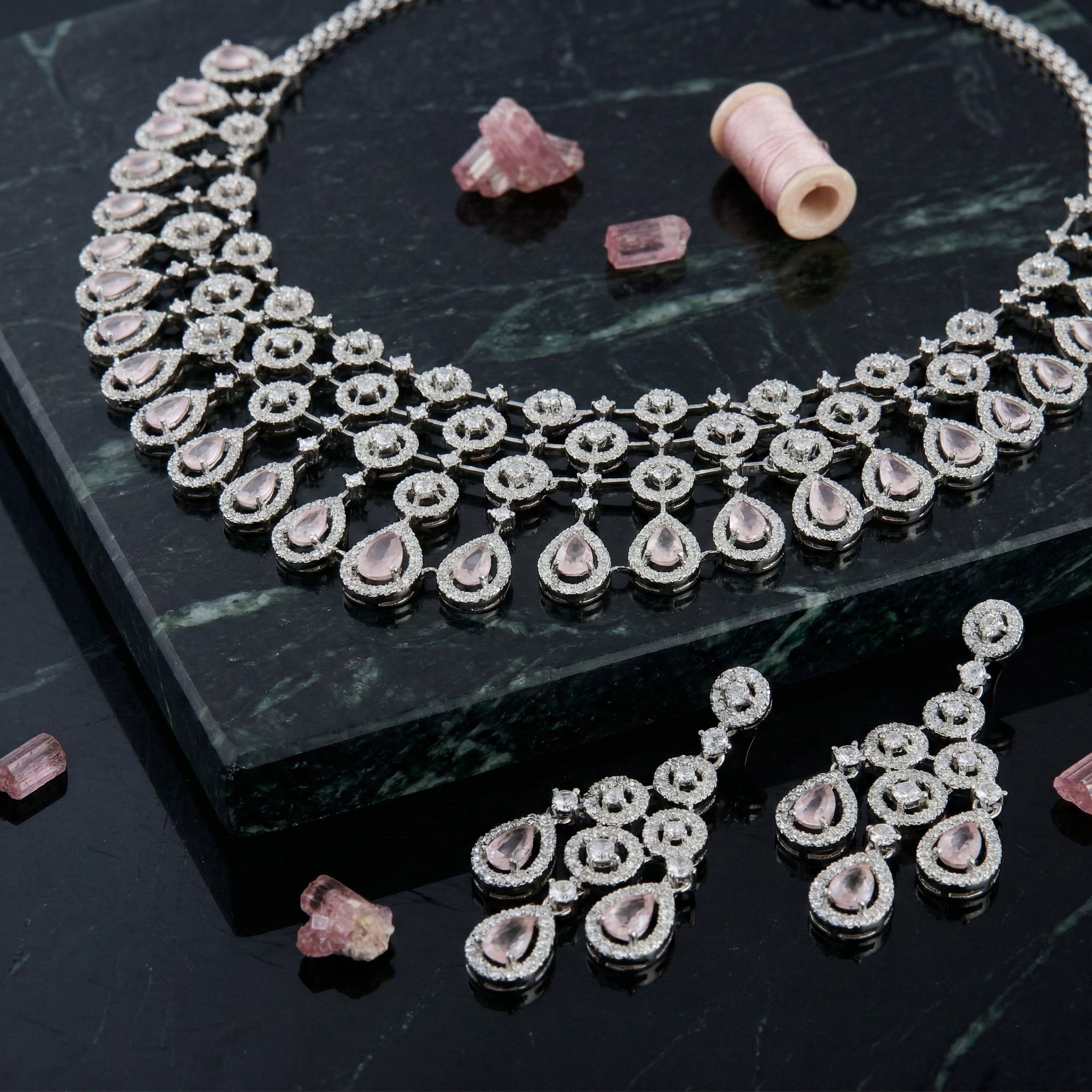 Celestial Lattice Grand Necklace Set