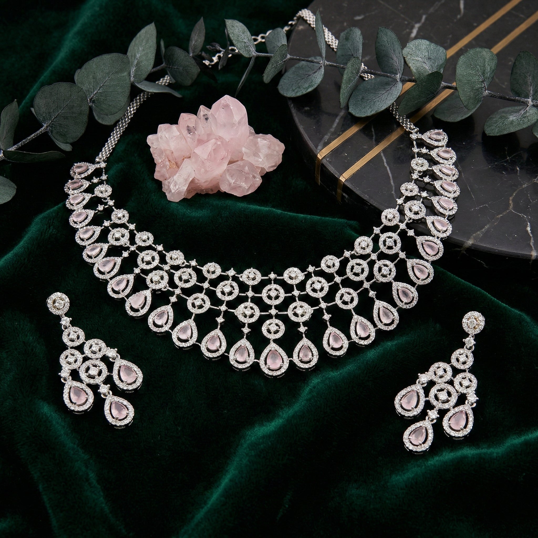 Celestial Lattice Grand Necklace Set