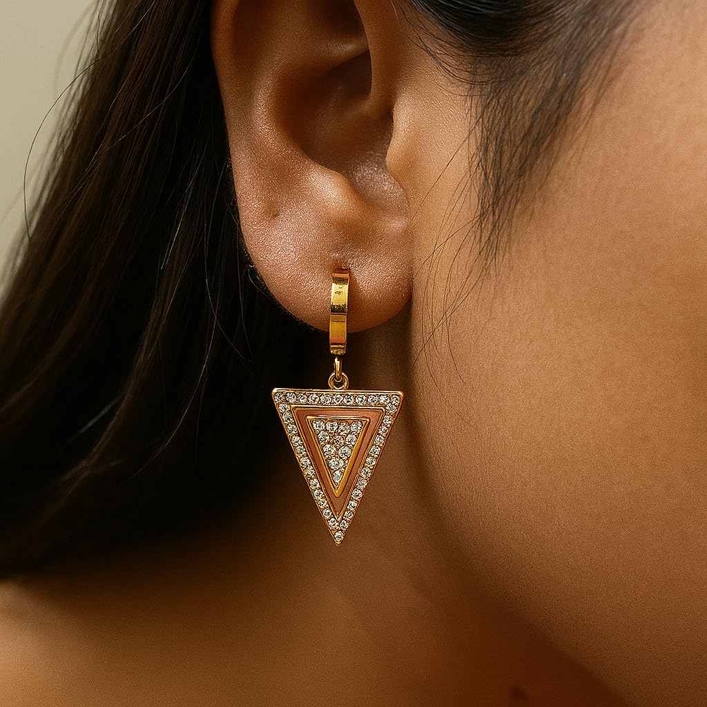 Power Prism Dangle Hoops