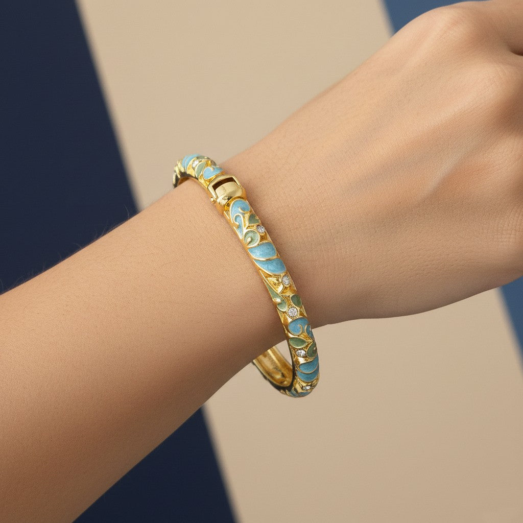 SwarnaArc Luxe Enamel Bangle (Size 2.2-2.6)
