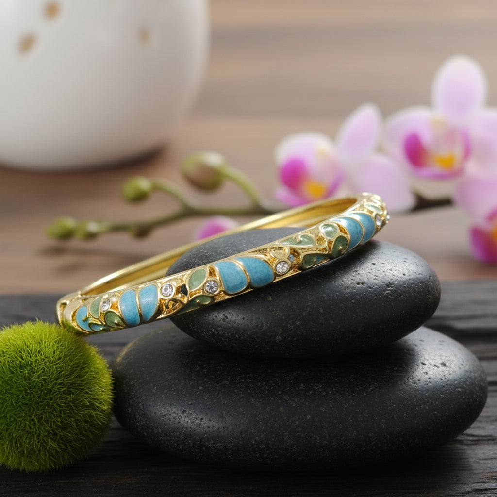 SwarnaArc Luxe Enamel Bangle (Size 2.2-2.6)