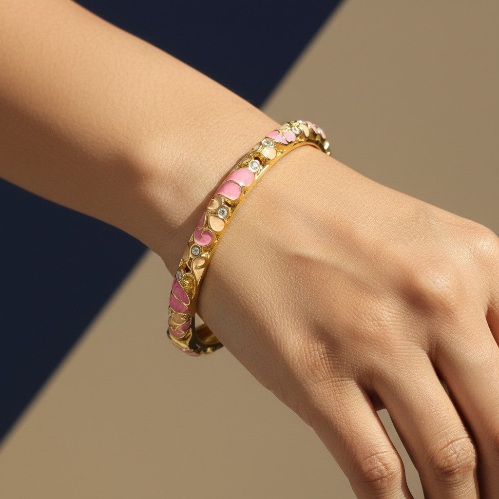 SwarnaArc Luxe Enamel Bangle (Size 2.2-2.6)
