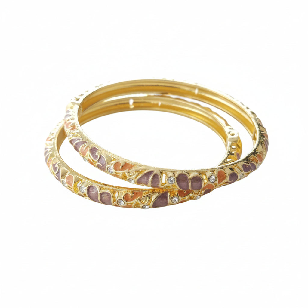 SwarnaArc Luxe Enamel Bangle (Size 2.2-2.6)