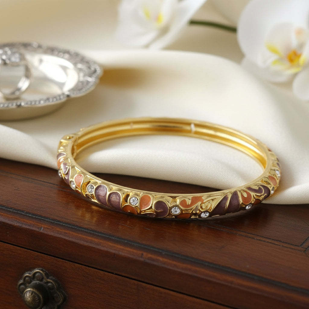 SwarnaArc Luxe Enamel Bangle (Size 2.2-2.6)