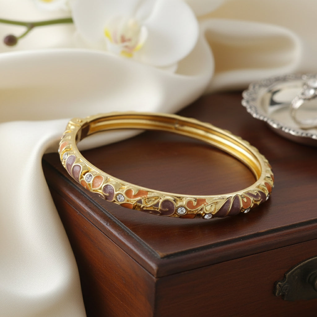 SwarnaArc Luxe Enamel Bangle (Size 2.2-2.6)