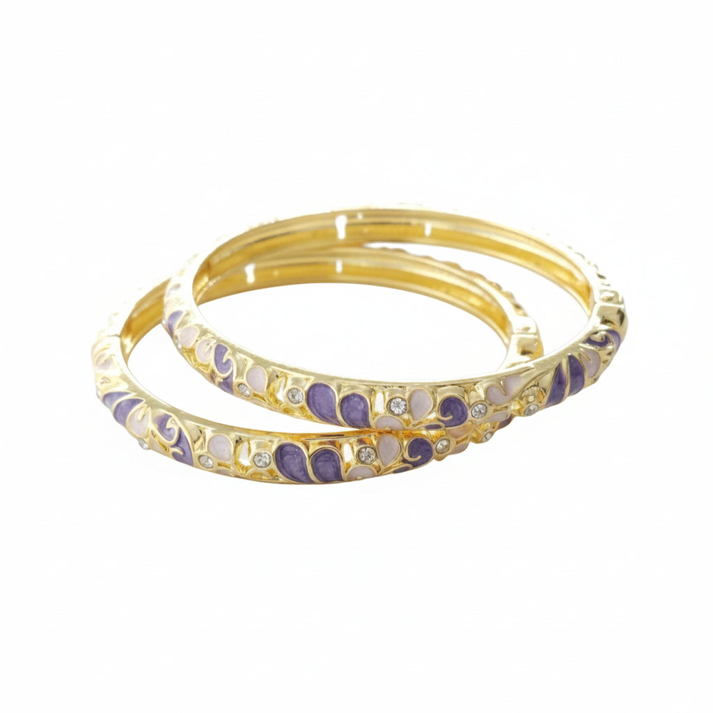 SwarnaArc Luxe Enamel Bangle (Size 2.2-2.6)