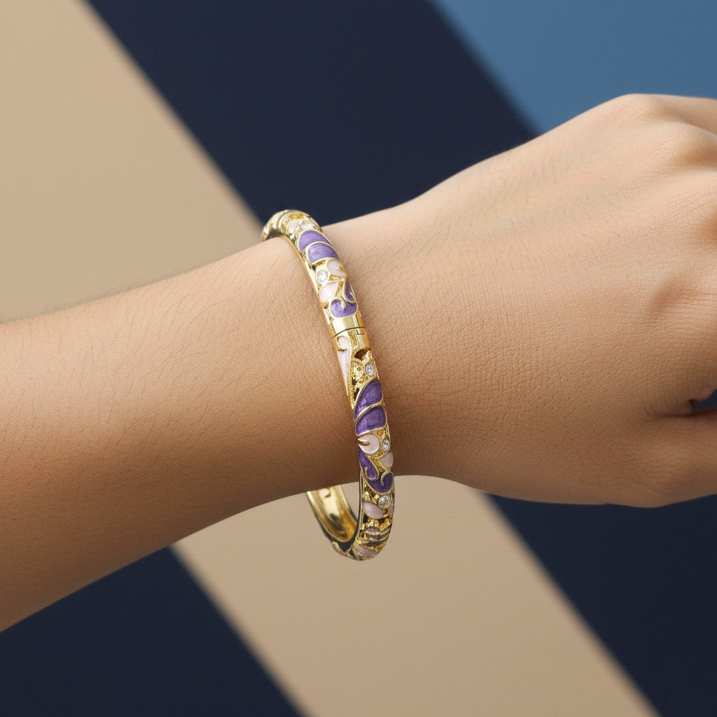 SwarnaArc Luxe Enamel Bangle (Size 2.2-2.6)