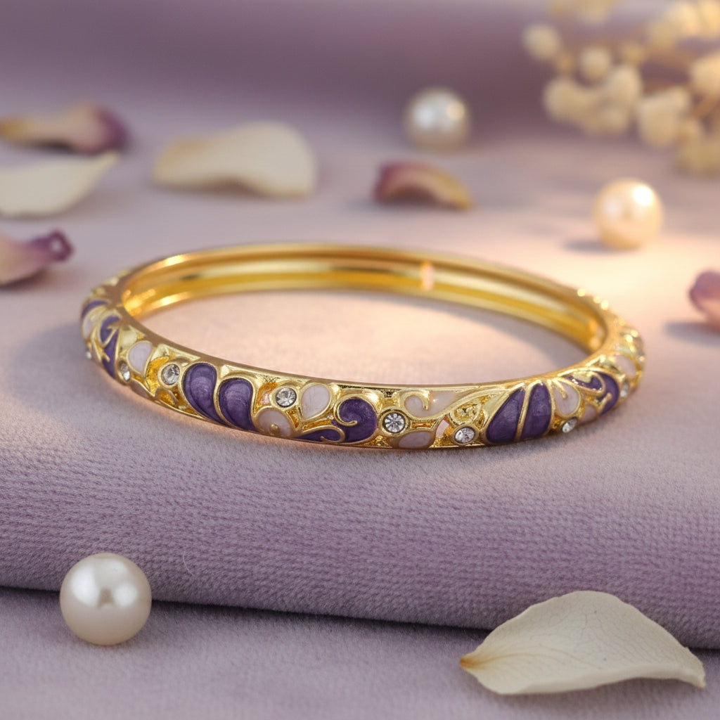 SwarnaArc Luxe Enamel Bangle (Size 2.2-2.6)