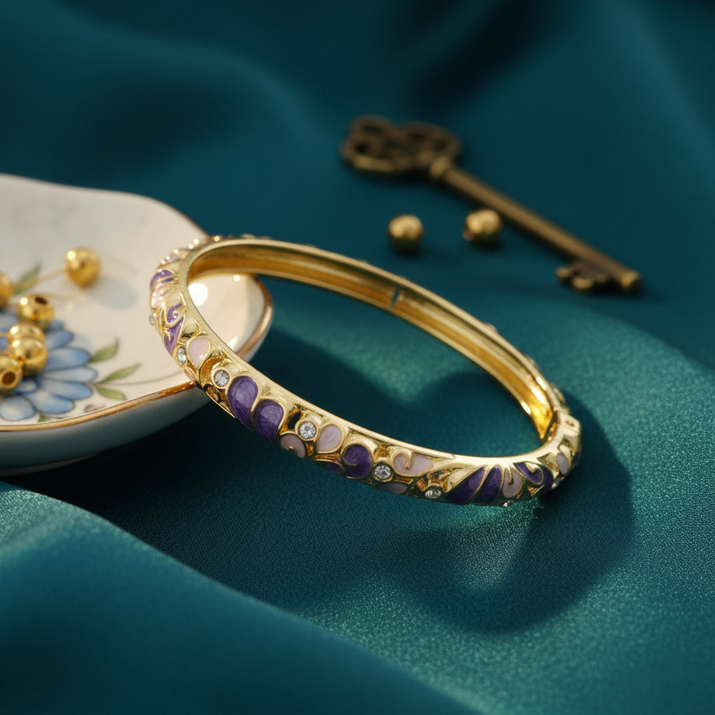 SwarnaArc Luxe Enamel Bangle (Size 2.2-2.6)