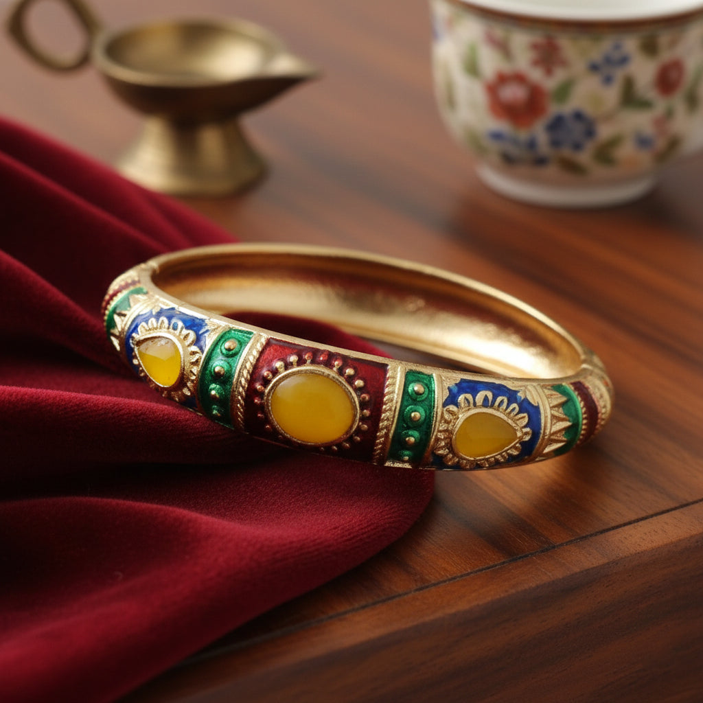 Kalakriti Enamel Glow Bangle (Size 2.4- 2.8)
