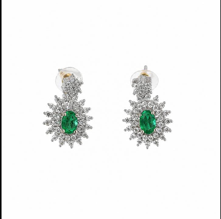 AAA American Diamond Filigree Lace Jaal Necklace Set | Rhodium Plated Brass CZ Bridal Jewellery Set | Statement AD Necklace with Earrings