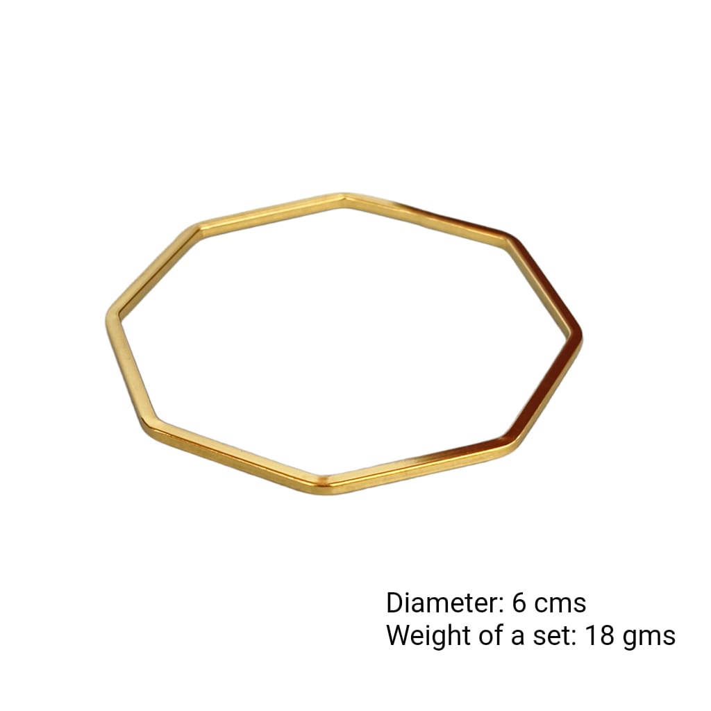 Geo Chic Hexa Bangles (Set of 3)
