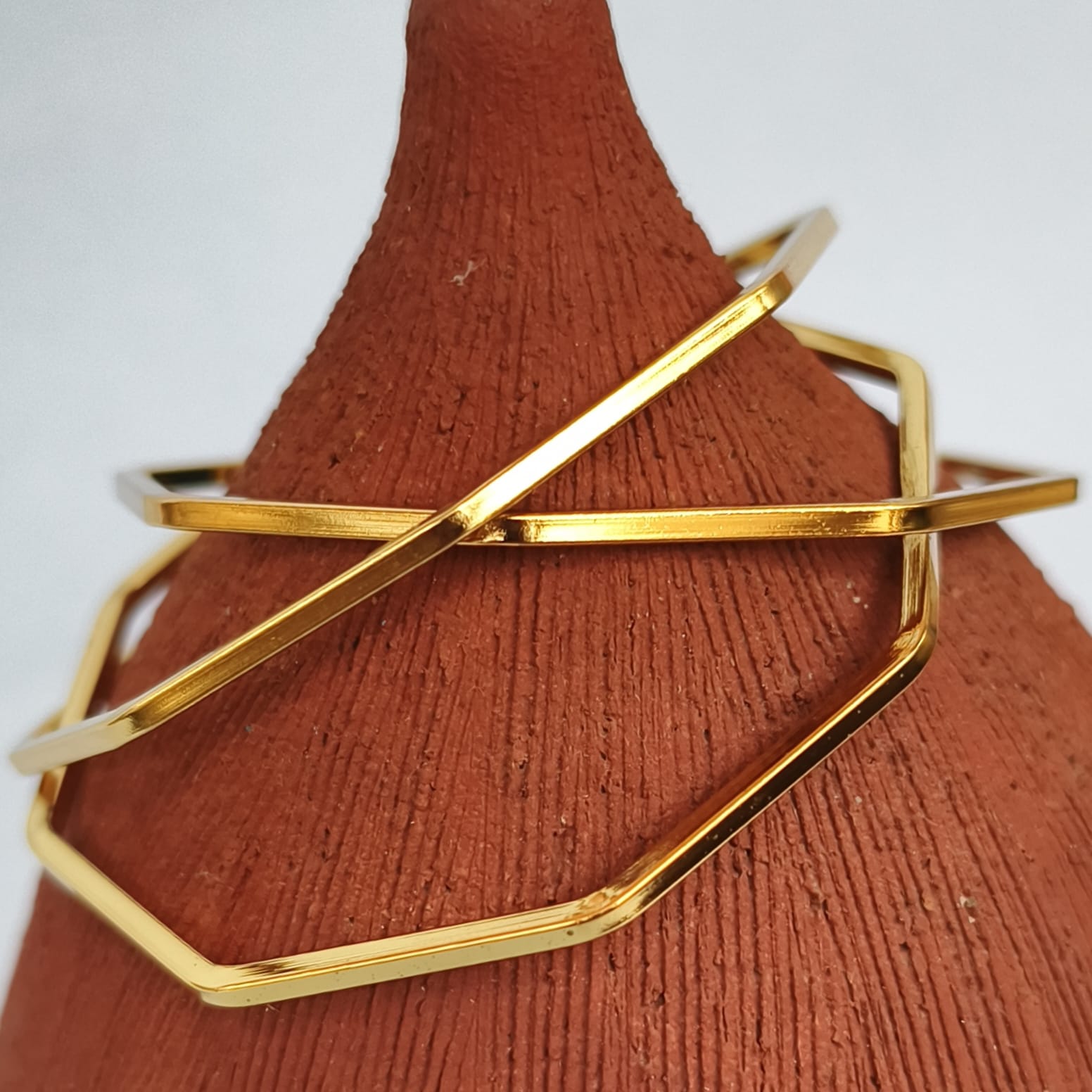 Geo Chic Hexa Bangles (Set of 3)