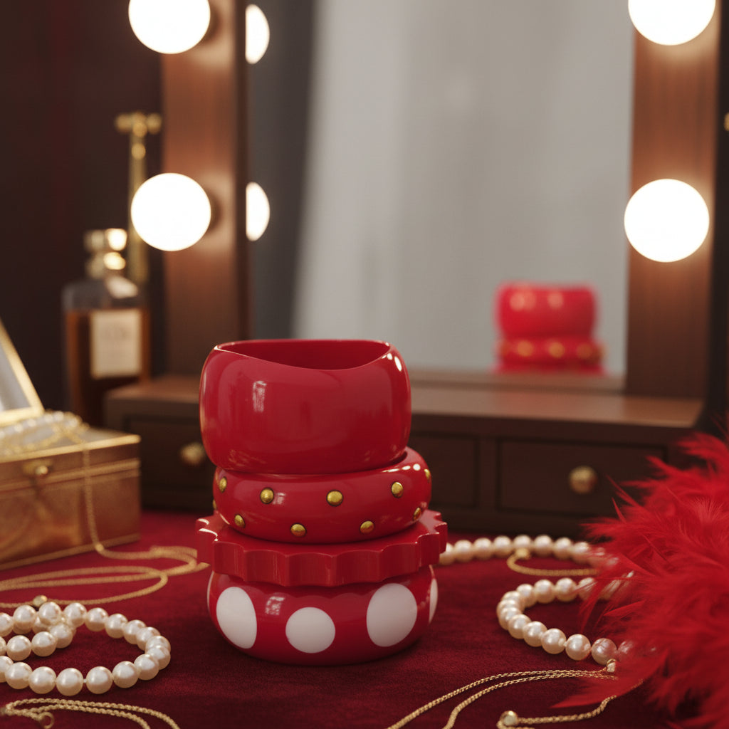 Pop Parade – Resin Bangle Stack (Set of 4) (Size 2.4-2.8)