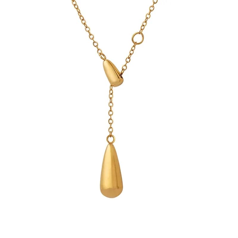 Liquid Gold Drop – Y Necklace