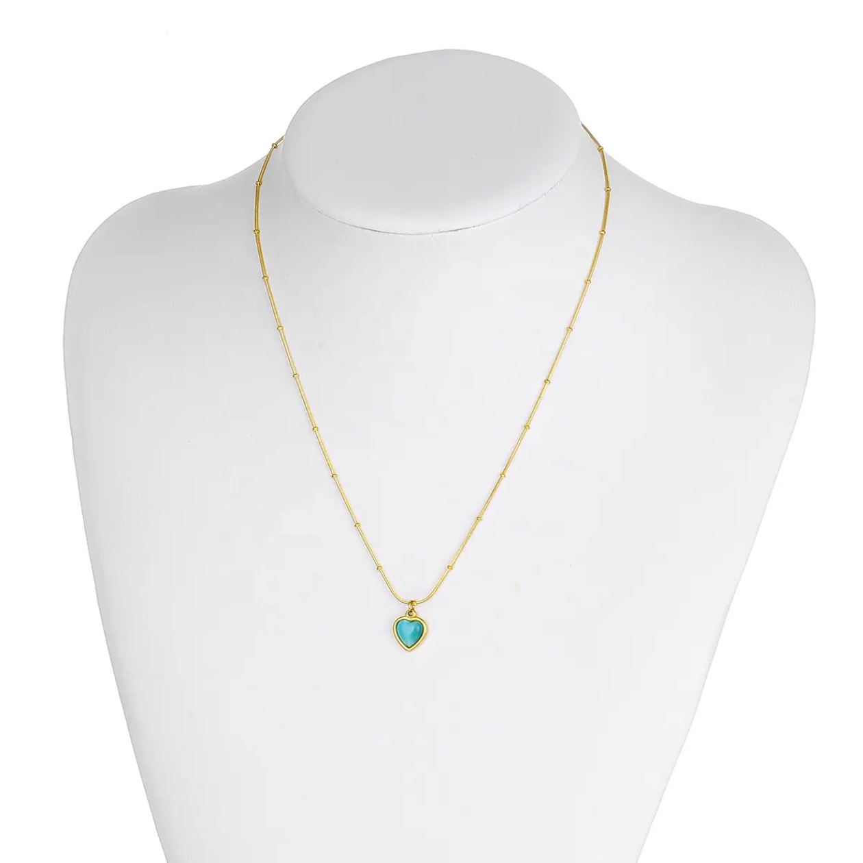 Blue Crush Heart Necklace