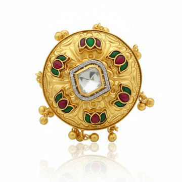 Tanjore Royale Kundan Statement Ring
