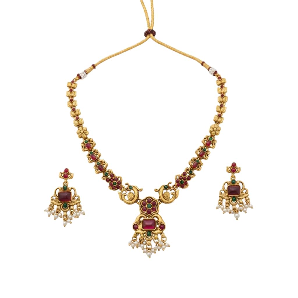 Padmashree Kundan Bloom Necklace Set