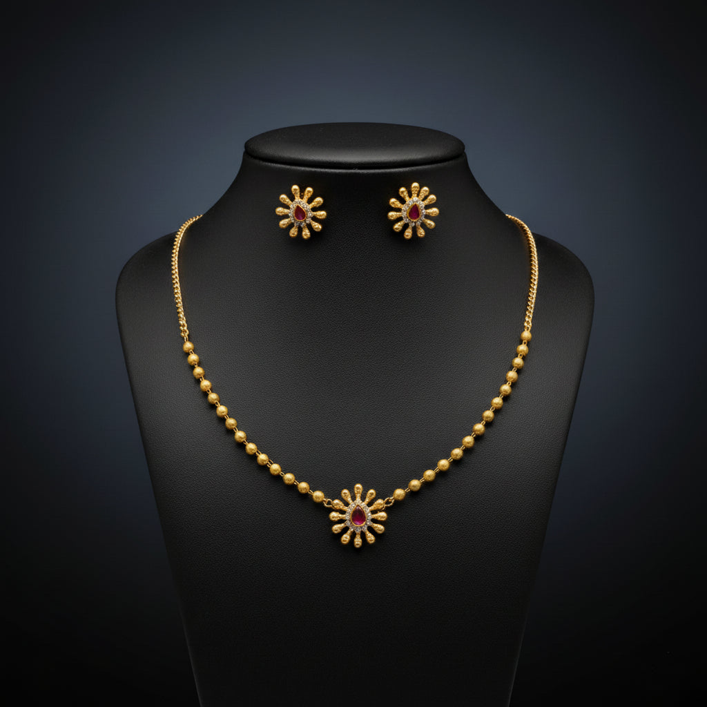 Surya Mala Sunburst Necklace Set