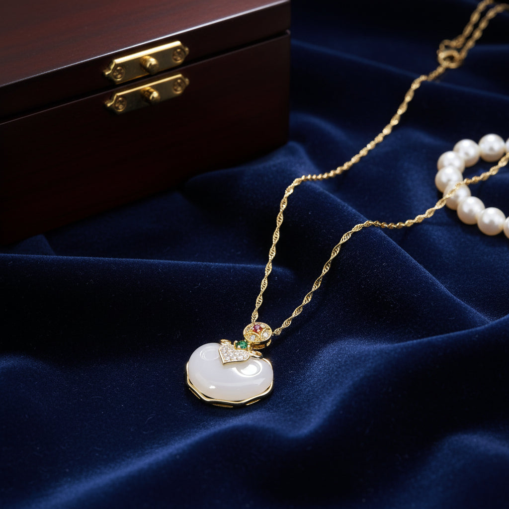 Moon Mist – Crystal Chalcedony Pendant Necklace