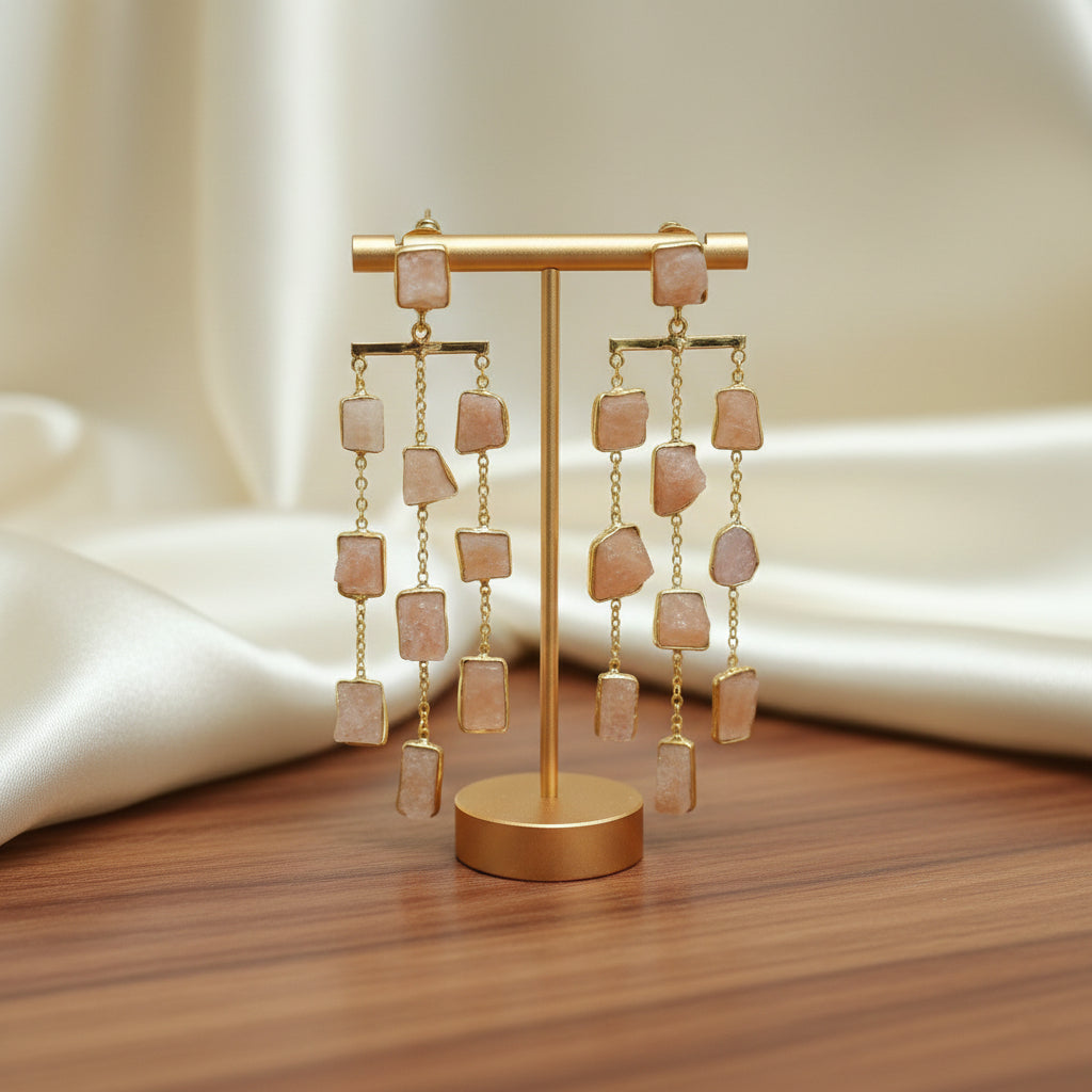 Aarvi Amazonite Cascade Earrings